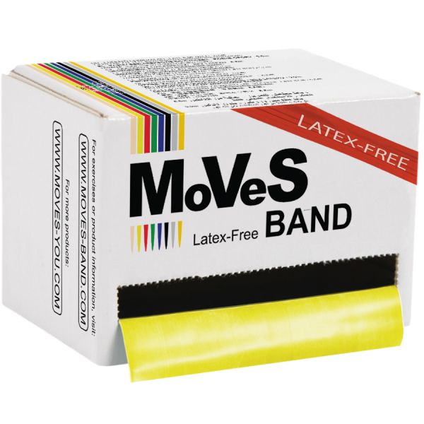 MoVes Band SIN LATEX -Rollo Banda Resistencia de 5,5 metros. La banda elástica que hace Snap-stop®