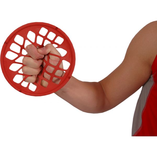 POWER-WEB -JÚNIOR - CÈRCOL (18cm), exercitador de dits-canell, resistència Mitjana -color vermell, pes 225 gr, amb múltiples orificis.