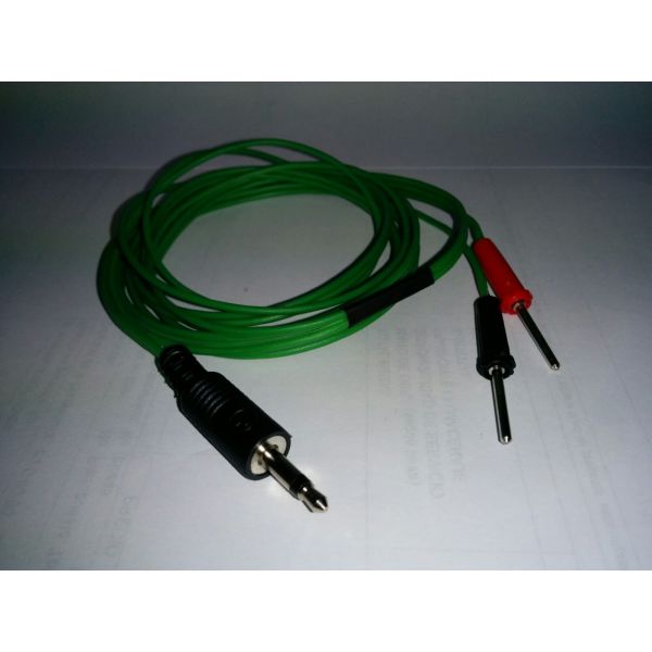 Cable jack 3,5mm + banana compatible con TNS 190, Iontocarin, Megasonic 212-P (versión antigua)