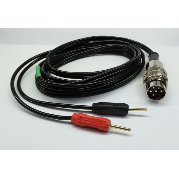 Cable connector + banana 2mm compatible amb Megasonic 313, 313-P4, 90, 707, 900 / Megaa 313