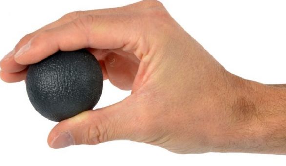 Pelota terapéutico de mano MoVeS Squeeze Ball negra (rcia. extra