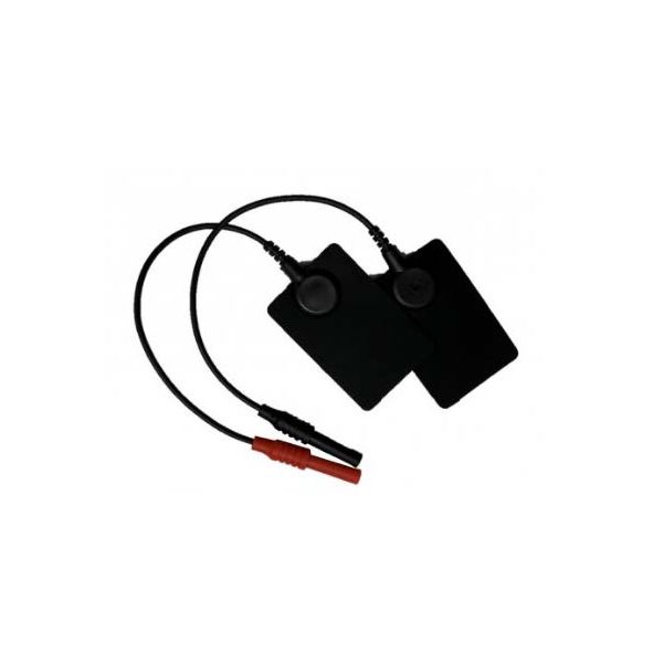Electrodos reutilizable con cable 40x60 mm hembra 4 mm ( pack 2 unid)