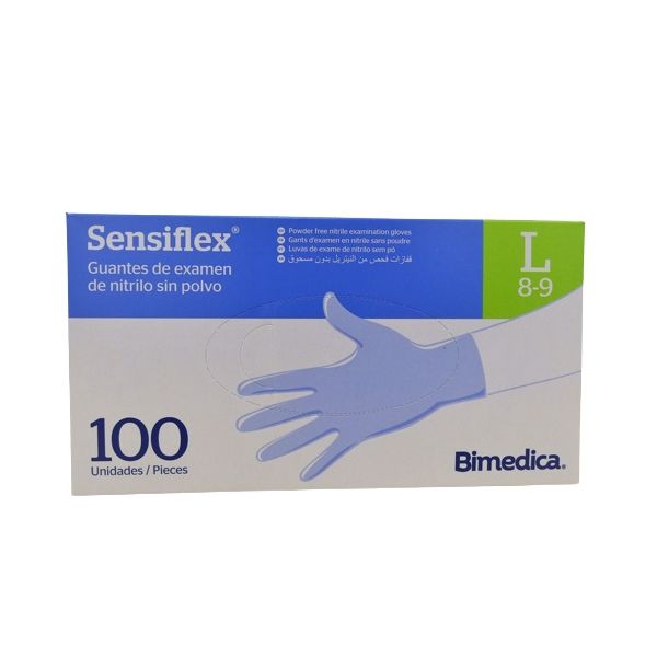 Guants de nitril sense pols SENSIFLEX (paquet 100 unit.)